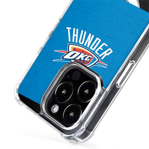 NBA OKC Thunder Distressed iPhone 15 Pro MagSafe Case